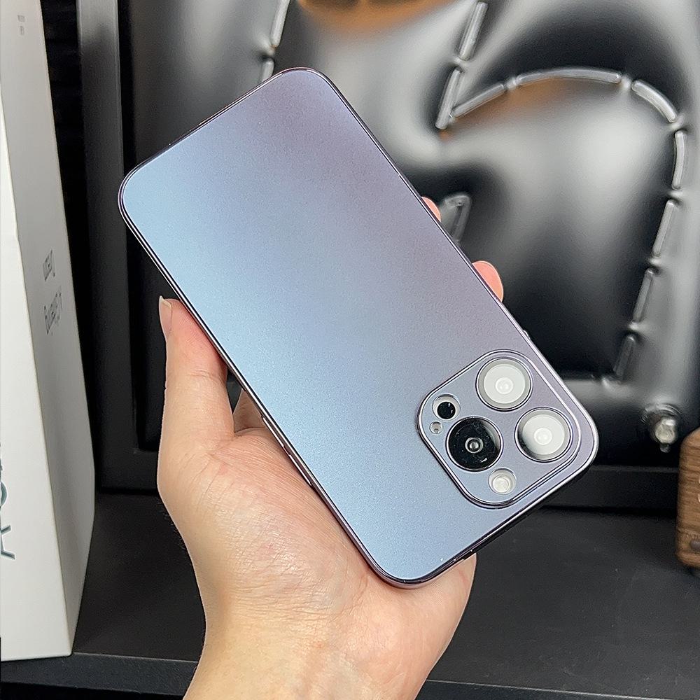 

Ультратонкий матовый защитный чехол для мобильных телефонов Apple 12, 13, 14, 15. Противоударный, полнокомплектный дизайн. 13 фиолетовый