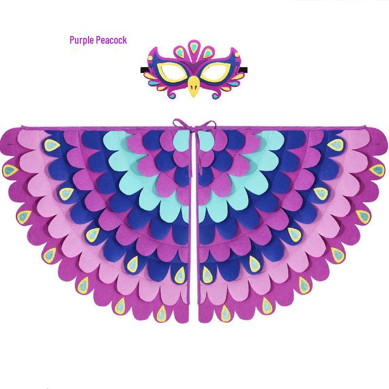 Kinder Vogelvleugels Halloween Kostuum Cape voor Kleuterschool Optredens