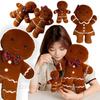 New Christmas Gingerbread Man Plush Toy Gingerbread House Key Bag Pendant Pillow Boys Girls Soft Toys Christmas Gift Party Decor