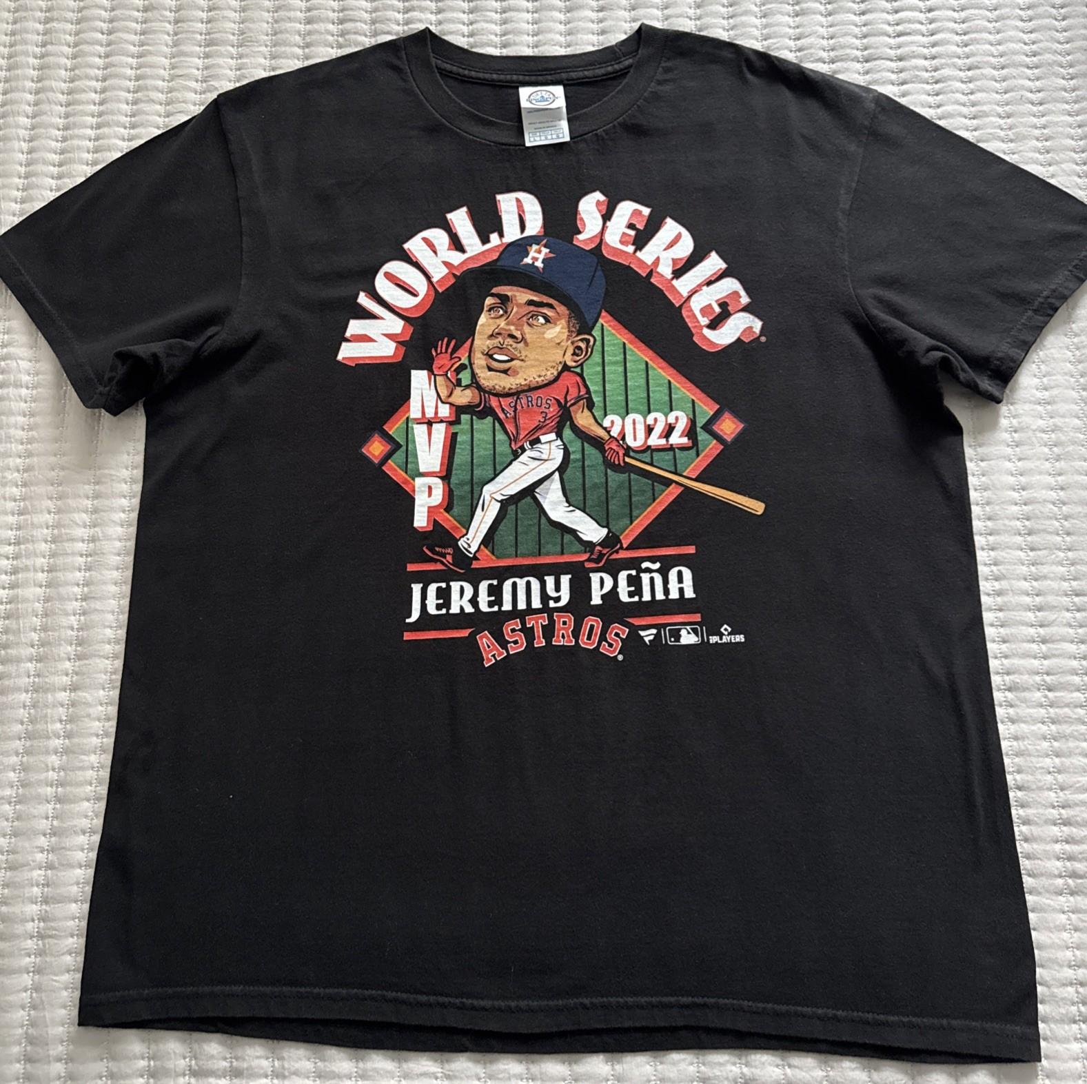 Fanatics Jeremy Peña MVP Black Houston Astros 2022 T-Shirt Size Medium S