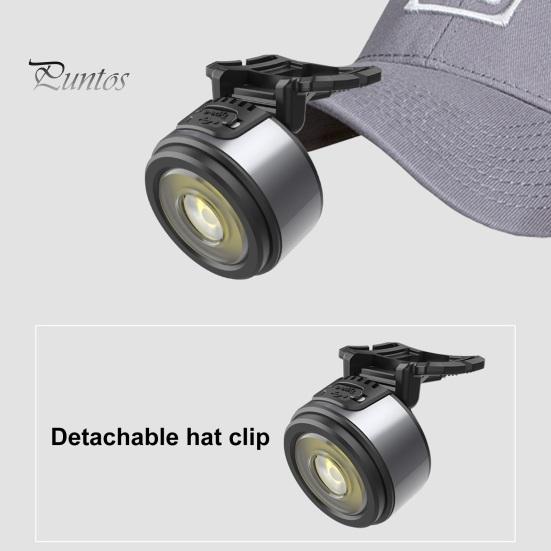 Venkovní čelovka magnetické pracovní světlo 60stupňově nastavitelná dobíjecí vodotěsná lampa s klipem na klobouk LED světlo na kolo