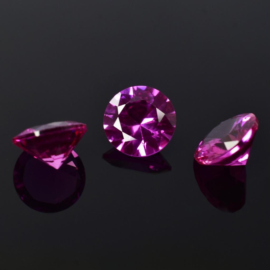 21 Pcs Natural Ruby Excellent Round Cut 0.65 Carat CERTIFIED Pink Loose Gemstone H-42-h