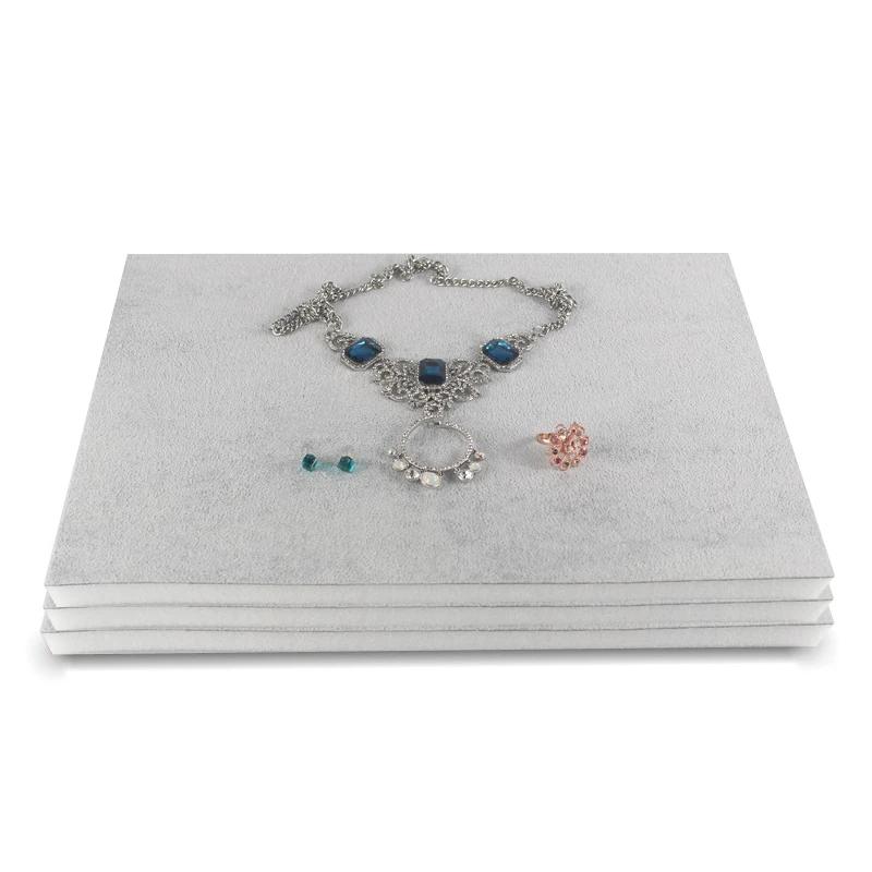 

Черный/Серый Бархатный Дисплей для Ювелирных Изделий Губчатый Мат Лоток DIY Вставка Внутренняя Кольцо Серьги Пусеты Органайзер для Хранения Прилавок Дисплей для Ювелирных Изделий