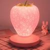Lumină de noapte drăguță cu căpșuni, lumină de somn reîncărcabilă pentru copii, hrănire pentru bebeluși, lampă de masă mică, cu memorie strânsă, ochi din silicon