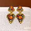 Silver Needle Cross-Border Tassel Earrings: Women's Versatile, Stylish Studs with a Unique, Trendy Design.
