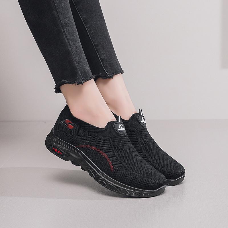 Fashion Sale Shoes Women's Summer Sneakers Leisure Sneaker Daily Commuting Shoes Flat Bottom Comfortable Slip On Sock Solid Color Women