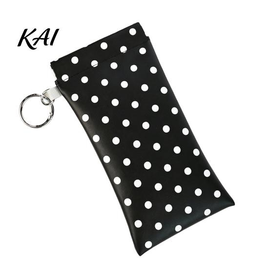 Fashion Glasses Container Portable Faux Leather Sunglasses Bag with Hook for Women, Compact Organizer Anti Lost Holder Eyewear Lipstick And