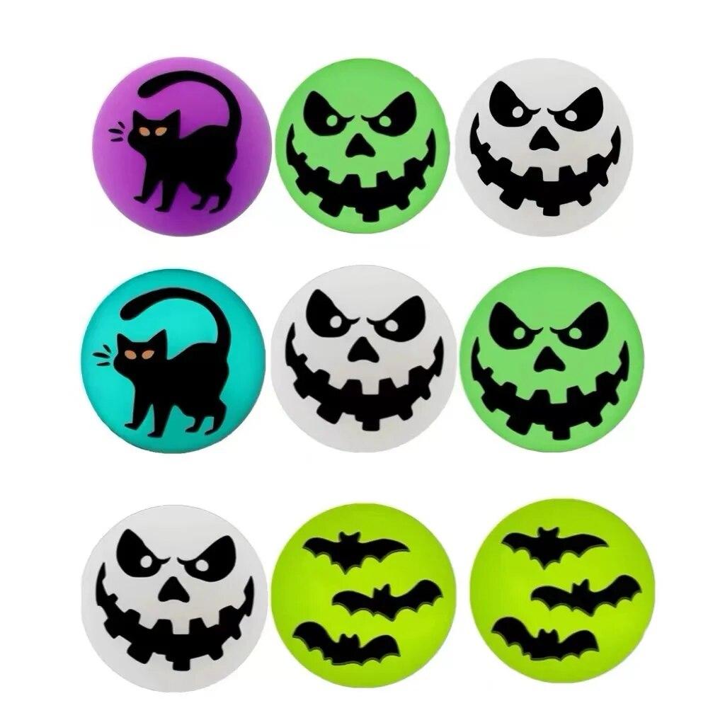 Year New Party 32Mm 8Pcs Creative Glow-In-The-Dark Devil Bounces Ball Solid Balls Gifts For Kids Adults Children's Birthday Gift Holiday Present
