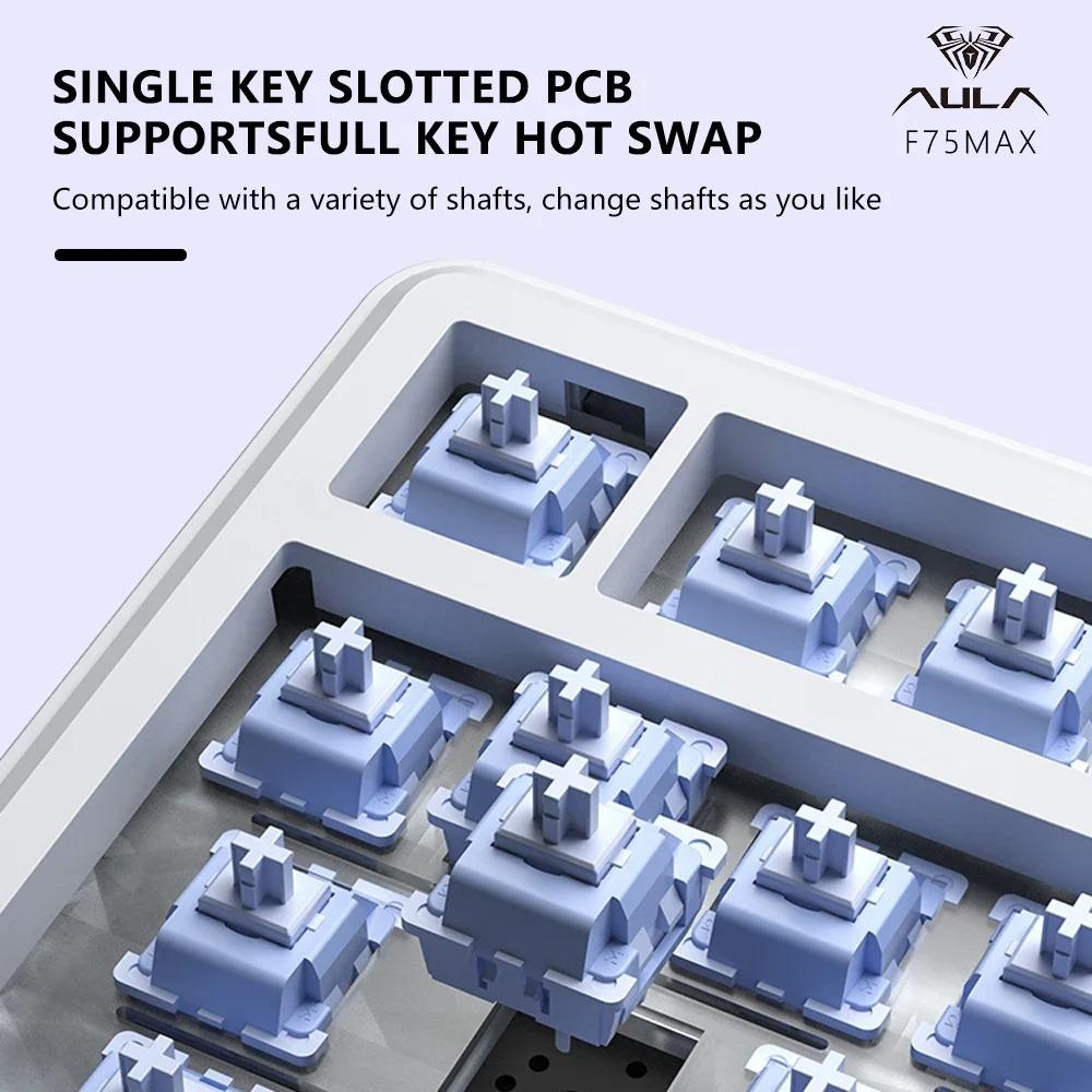Wolfspider F75max Tri-Mode Wireless RGB Mechanical Gaming Keyboard with Customization and Side Engraving.