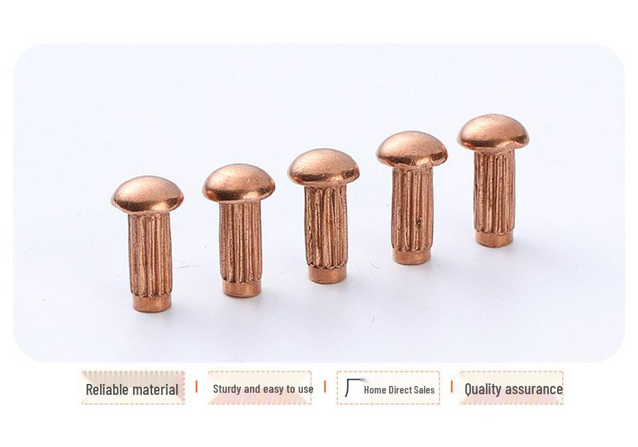 GB827 Knurled Brass Nameplate Rivets Available