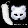 Furry Half-Face Fox Mask for Halloween Carnival Parties Realistic Animal Mask Cosplay Performances Unique Costume Accessory