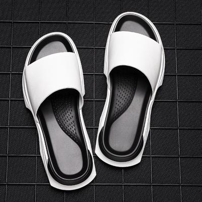 Fashion Brand Men Slippers Genuine Leather Luxury Fashion 2024 New Mens Flat Shoes Casual Non-Slip Summer Flip Flops for Men's Slippers