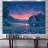 Warm Scenery Anime Sky Background Tapestry Bedroom Living Room Tapestry Home Wall Decoration Tapestry