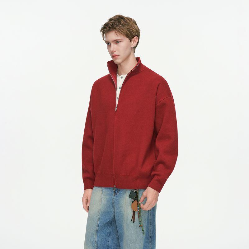 Dream Made American-Style Cleanfit Cardigan Sweater for Men, Autumn and Winter Thickened Inner Knitwear Jacket