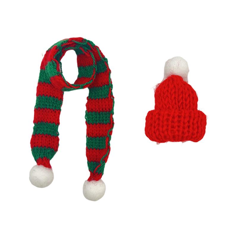 

Мини вязаный шарф для куклы DIY, Рождественское украшение, Синельная проволока, Лапа медведя, Аксессуары для куклы-собаки