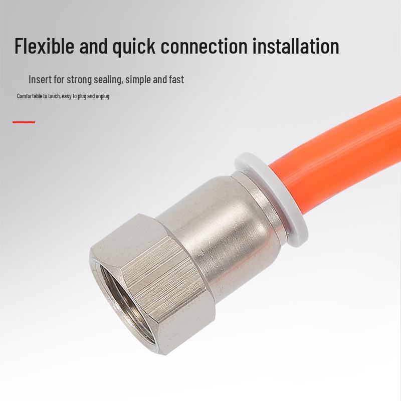 Stainless Steel Pneumatic Quick Connect Hose Fitting, Internal Thread, Straight Through, PCF Series