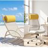 Cotton Fabric Lawn Chair Headrest Space-saving Lounge Chair Lumbar Support  Lounge Chair