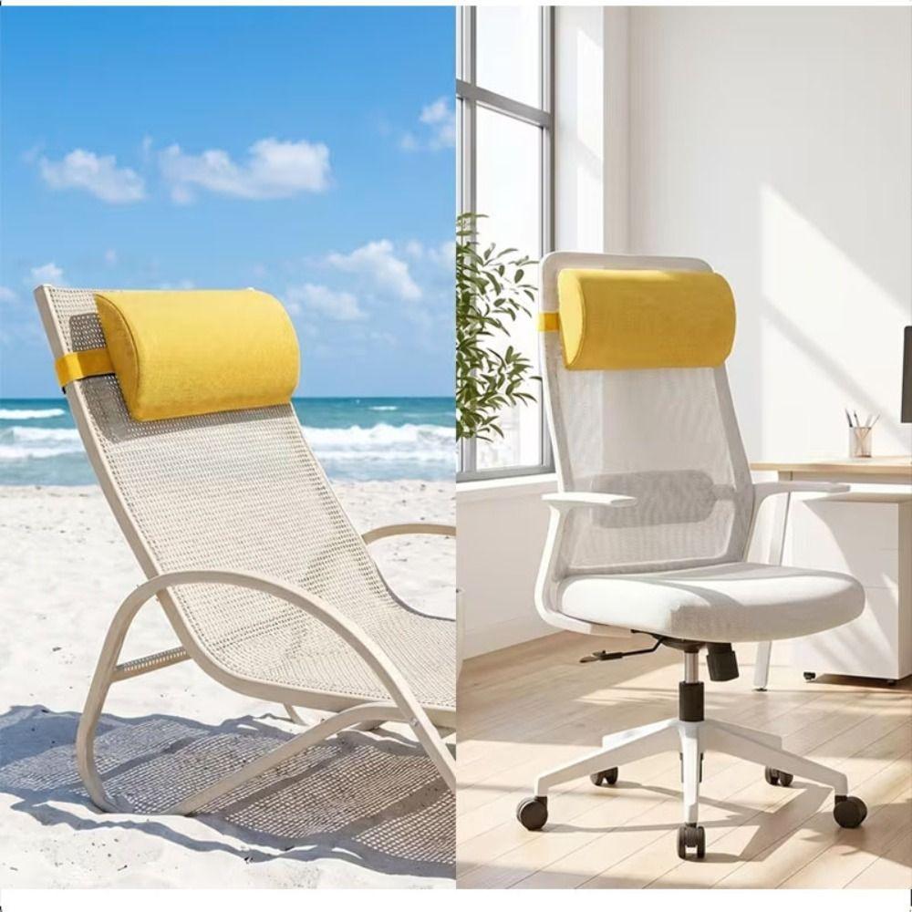 Cotton Fabric Lawn Chair Headrest Space-saving Lounge Chair Lumbar Support  Lounge Chair