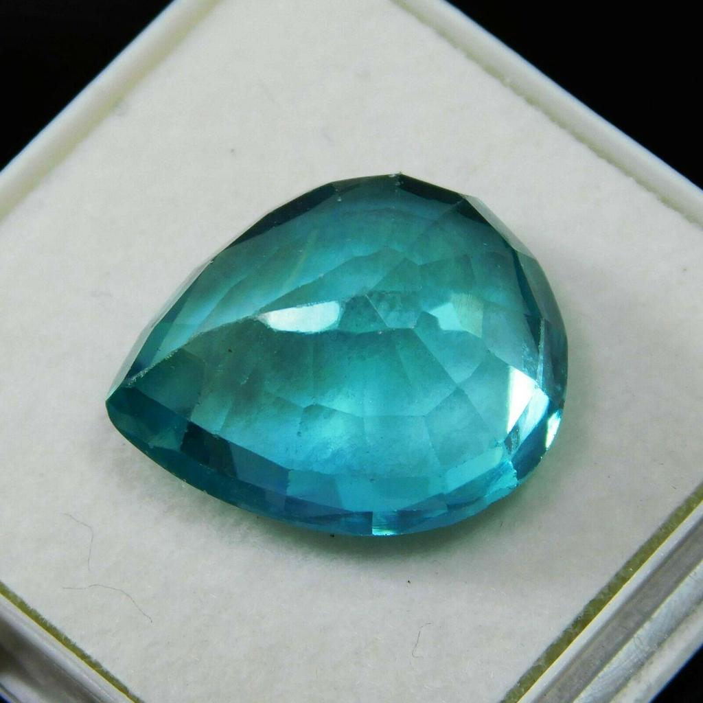 Ring Size CERTIFIED 10 Carat Natural Teal Sapphire Loose Gemstone Pear Cut A1-320