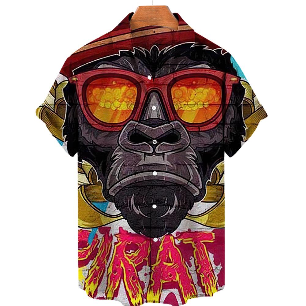 Summer Skull 3d Hawaiian Shirt for Man Oversized Casual Men's Shirts Streetwear Beach Male Tops Short Sleeve Blouse Trendy Tees