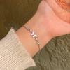 Light Luxury Niche High-end Pearl Bracelet Women's Korean Style Fashion Elegant Flash Zircon Love Bracelet Crystal Bracelet