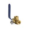G1/2" 3 Way Ball Valve Three T Port Brass Female Type For Water Oil And Gas