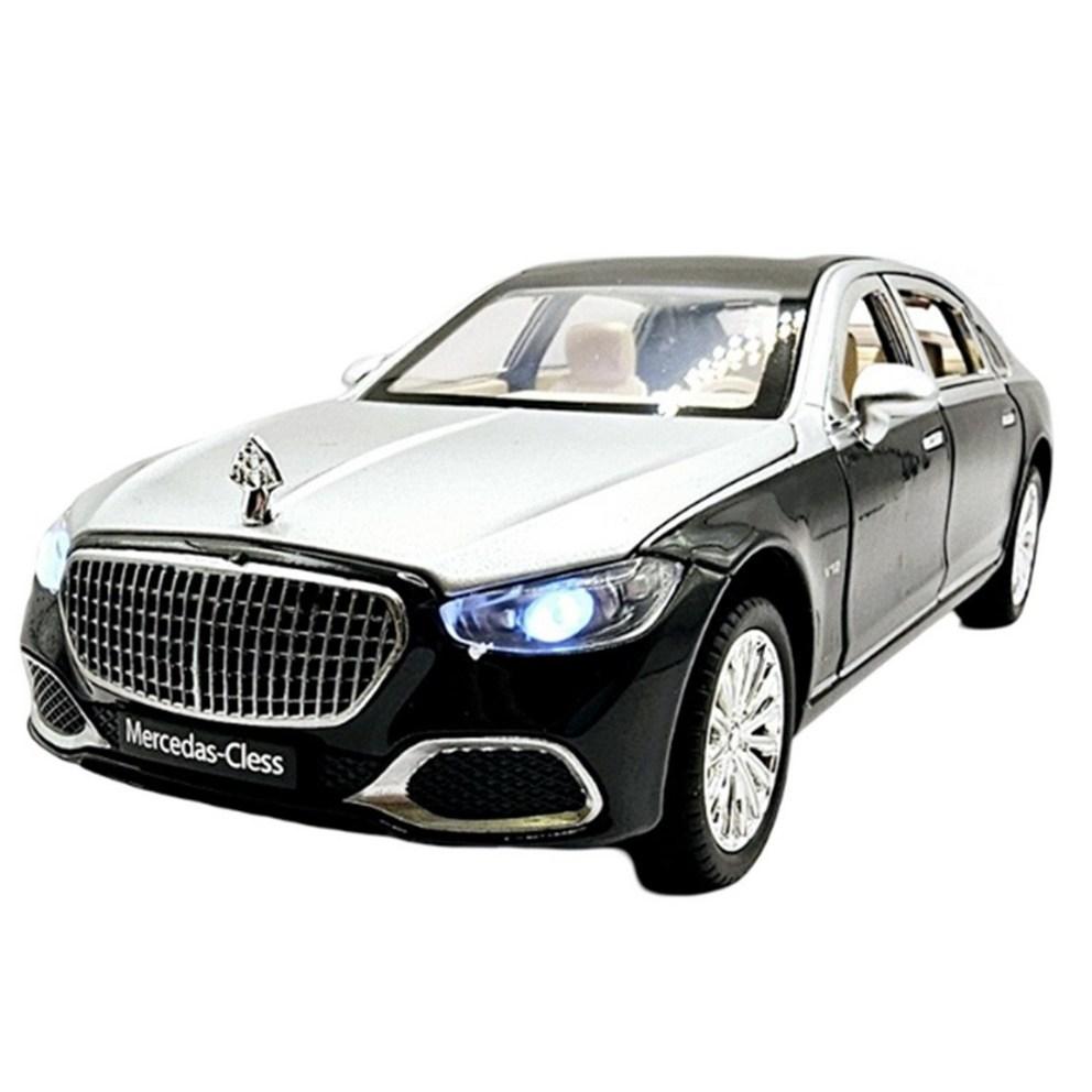 

Mercedes-Maybach S680 1:24 Лита Модель Автомобіля, Двоколірний Сріблясто-Чорний