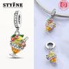Charms 925 Silber Sommerfrucht Eisbecher Anhänger Passend für Charms Plata 925 Armbänder für Damen Schmuckherstellung DIY Geschenke