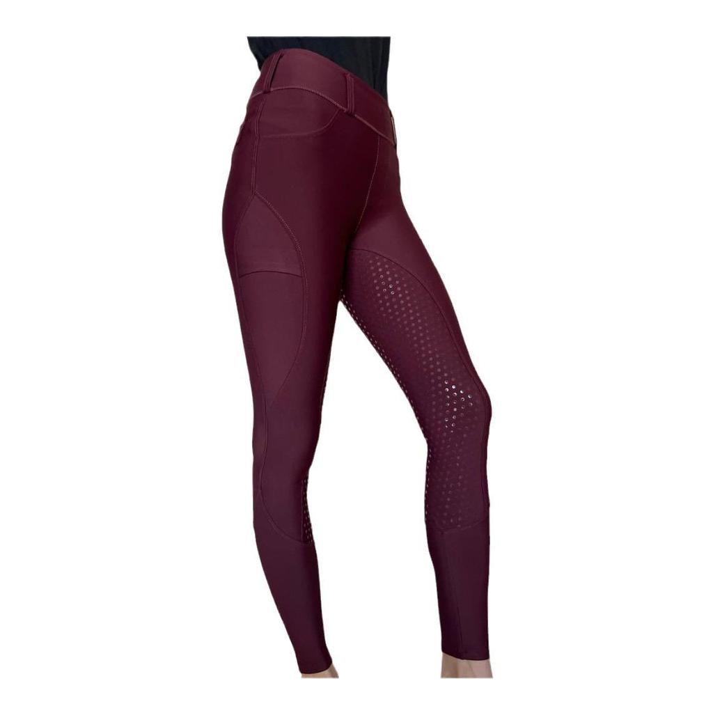 Pantaloni da equitazione da donna a seduta intera in silicone - Pantaloni da equitazione da esterno anti-pilling