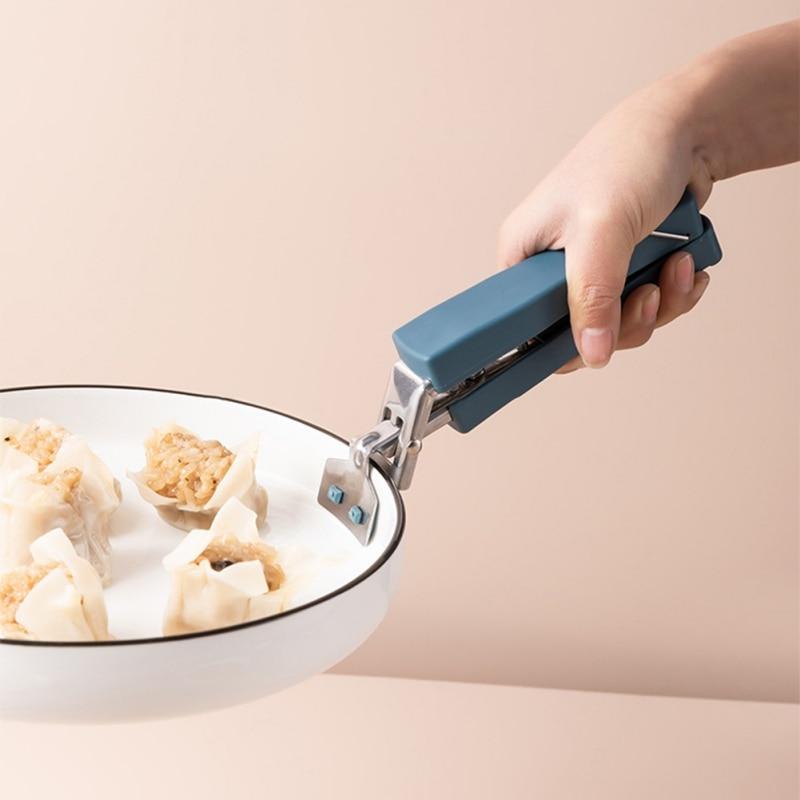Stainless Steel Hot Bowl Holder Foldable Heat Insulation Clamp Pot Pan Gripper Anti-Scalding Clip Non-Slip Kitchen Tool