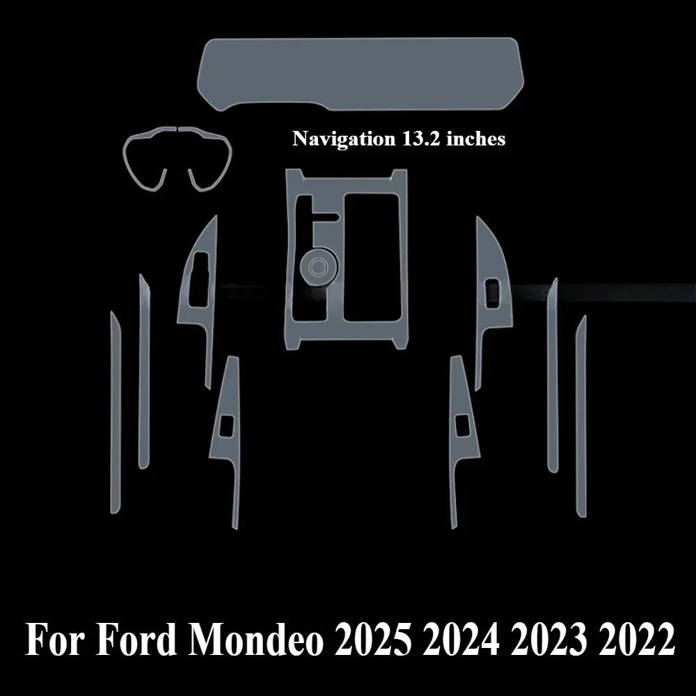 Für Ford Mondeo 2025 2024 Innenraumzubehör Folie Transparentes TPU Schalthebelpanel Navigations-Mittelkonsole PPF Schutz