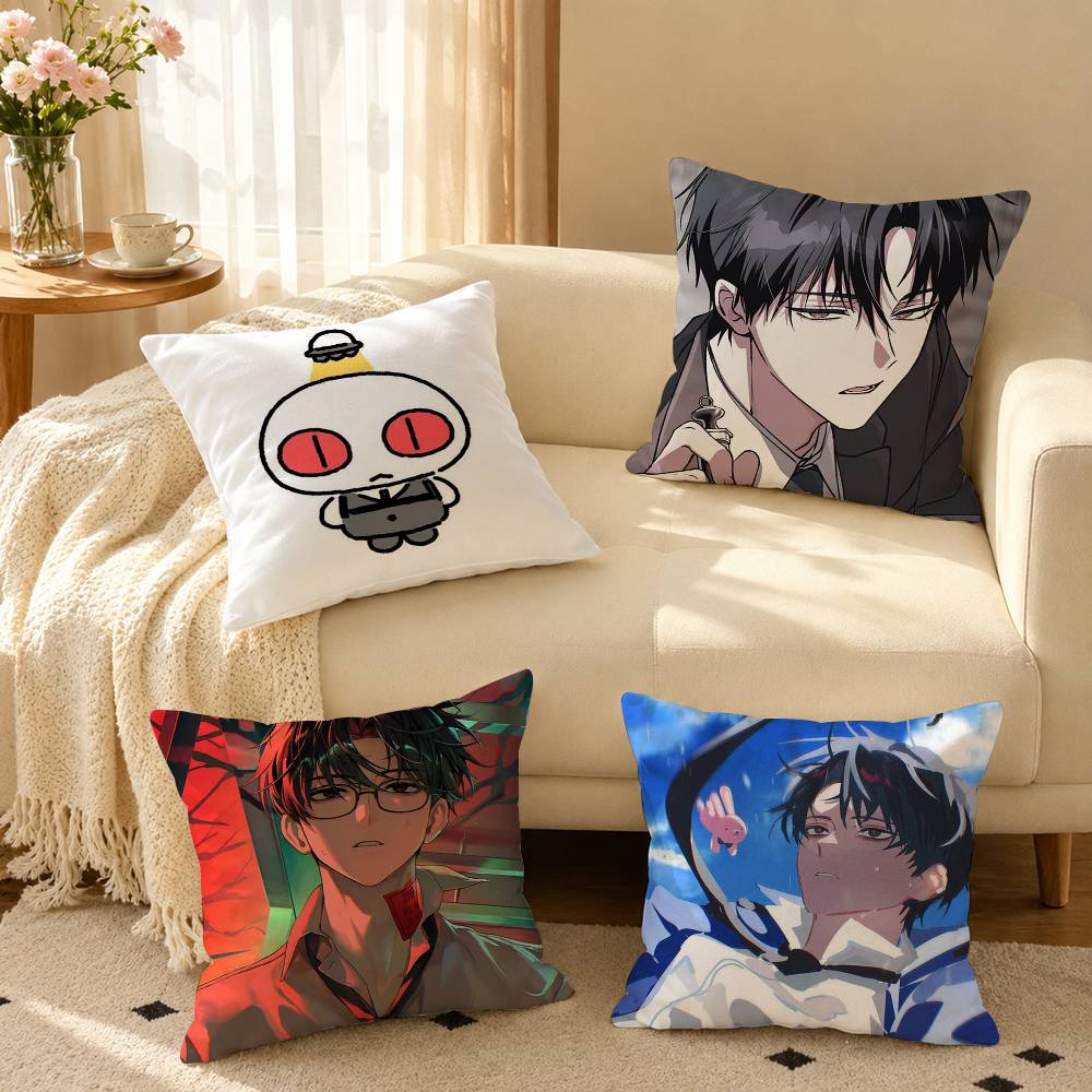 Novel GSGW K-Kim S-Soleum Square Double-Sided printed Pillow Case Bedroom Bedside Pillow Sofa Cushion Cover