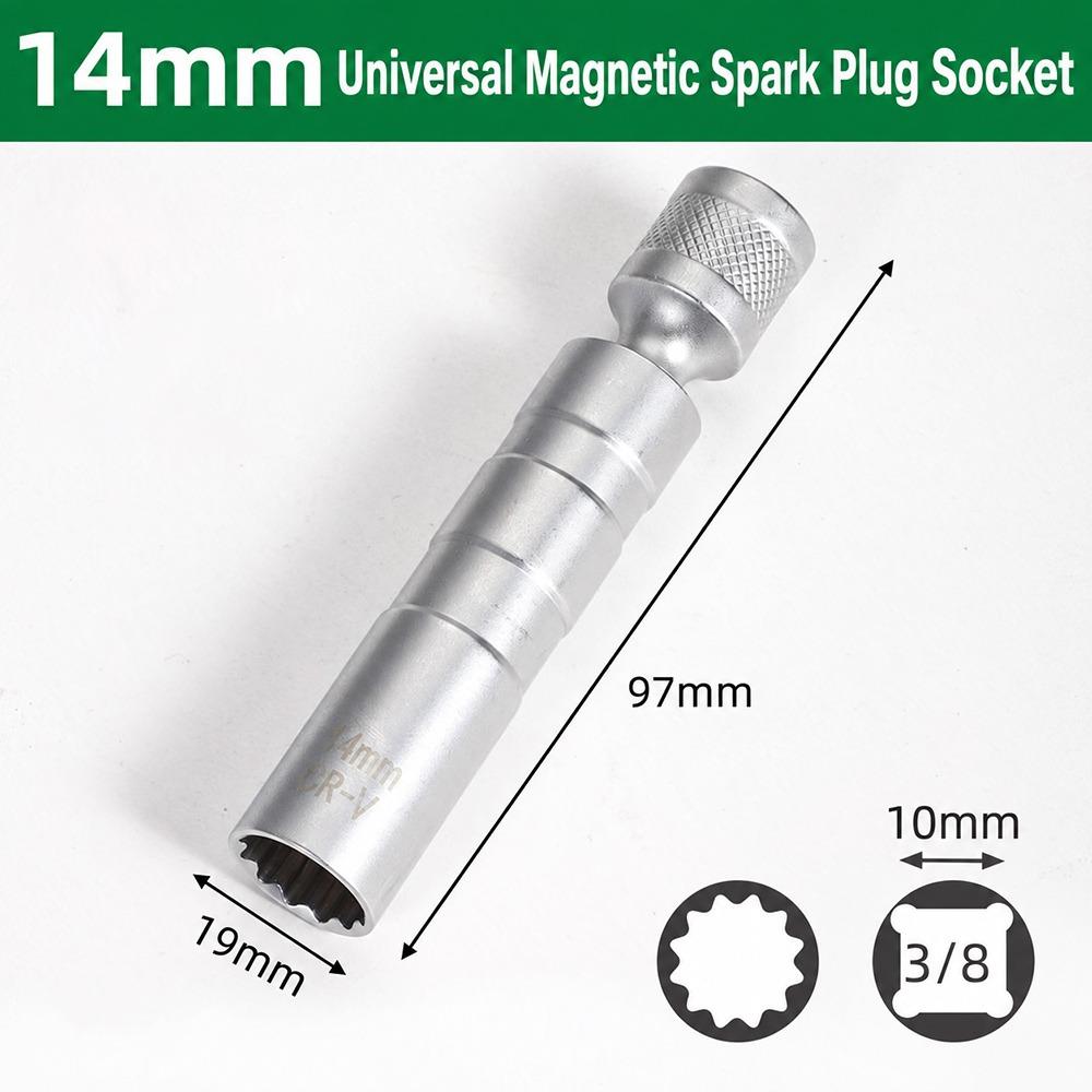 Magnetic Retainer Spark Plug Socket Universal Swivel Automotive Socket Automotive Repair