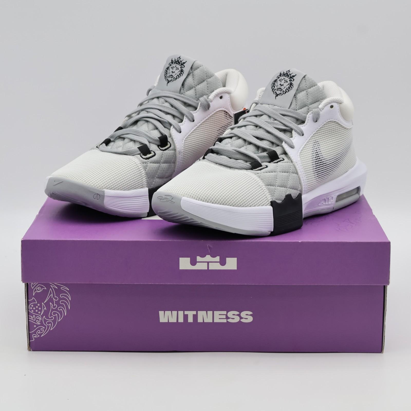 FB2237-100 Nike LeBron Witness 8 Белый Светло-Дымчато-Серый Черный (Мужской) 7.5