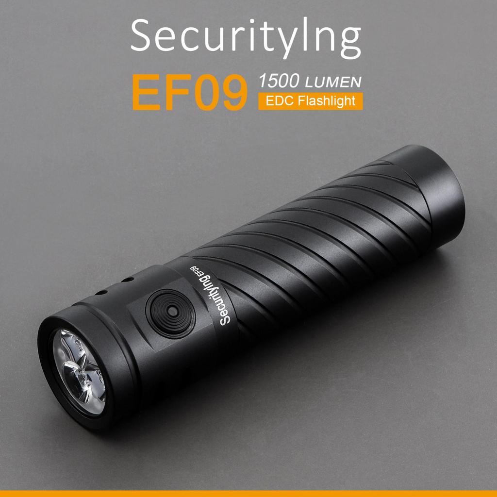 EF09 IP65 Rechargeable EDC Flashlight LED Torch Outdoor Light for Camping / Night Walk with Power Indicator
