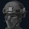 BOOIU Masque Tactique Demi-Visage Maille Nylon Respirant Double Ruban Réglable Wargame Chasse Paintball Airsoft Masques Protecteurs