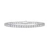 French-style light luxury four-prong diamond tennis bracelet for women, sparkling zirconia, niche high-end couple's jewelry with hidden clasp