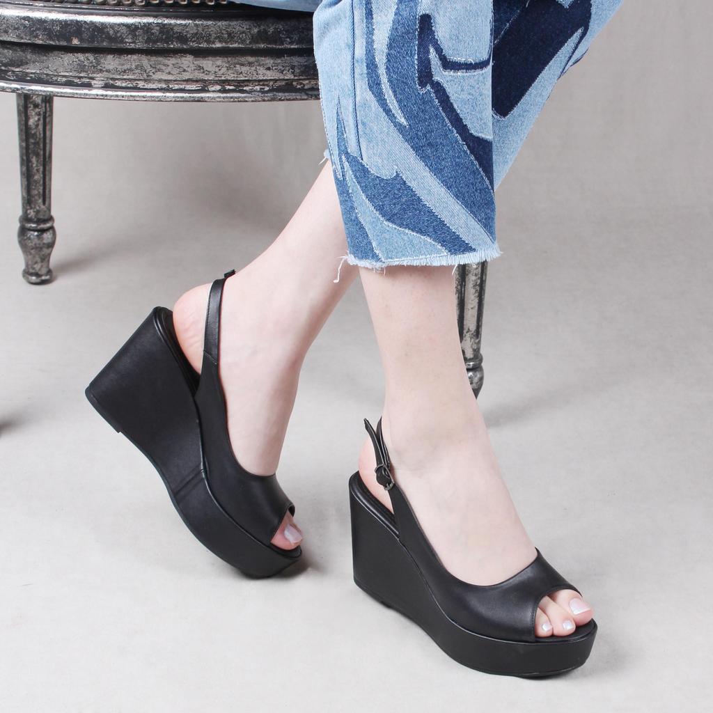 Sandalias de Tacón para Mujer Sandalias de Tacón de Cuña Casuales Negras  Zapatos Estilo Temporada de Verano 2021 comprar a buen precio — entrega  gratuita, reseñas reales con fotos — Joom