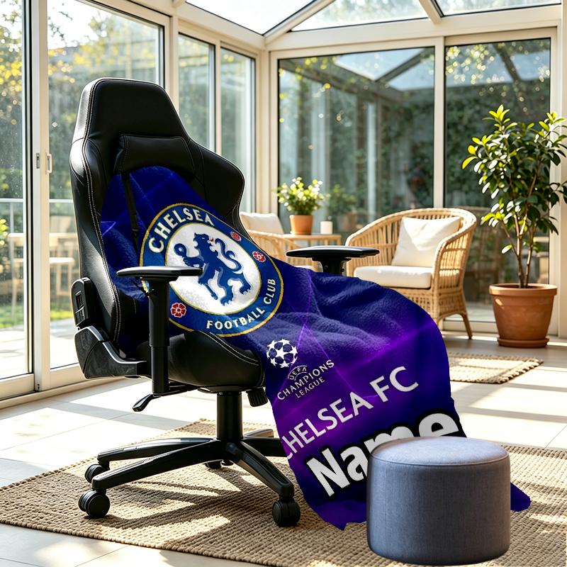 Custom Name Personalized football club F.C Print Blankets, Home Decor, Bedroom, Sofa, Camping, Couch, Gifts for Birthday Christmas
