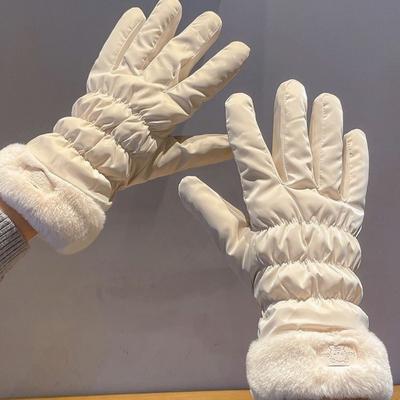 Kalte und winddichte, gefütterte, verdickte Baumwollhandschuhe mit Touchscreen