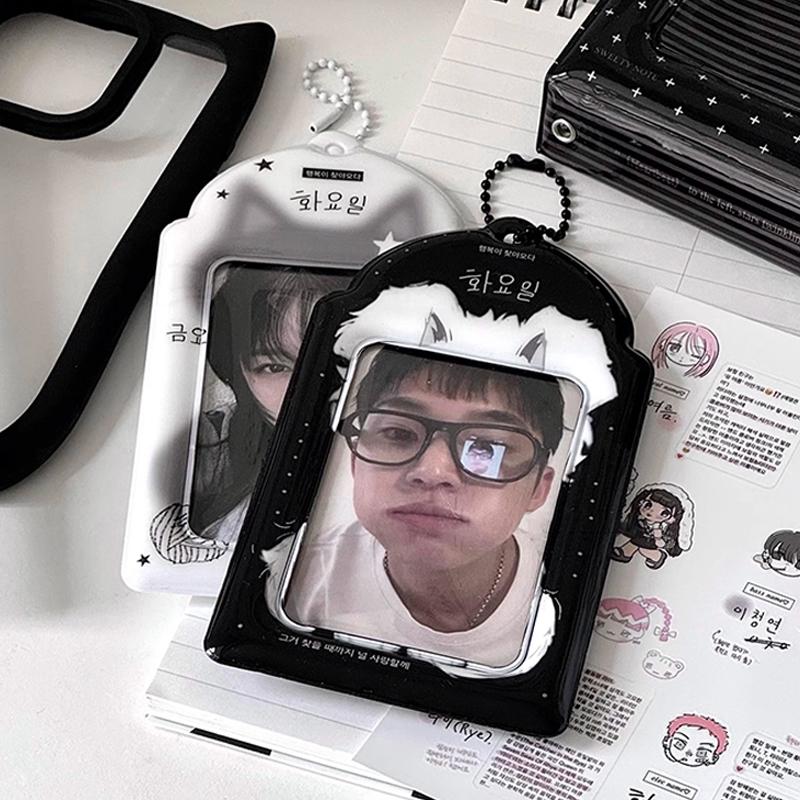 Kpop Holder na Fotokartki Segregator Fotokartki Ramki Karty Idolów Stojak na Wyświetlanie Breloczek do Torebek Karty Kpop Książka Kolekcjonerska