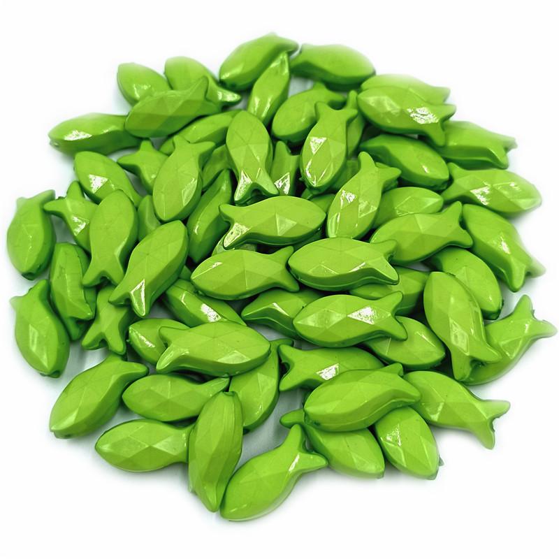 Yaratıcı Şeker Rengi Popüler Aksesuar Yapımı Düz Renk Parlak Gevşek Boncuklar 20 adet 8*18mm Lot Kendin Yap Bileklik Kolye İçin Yeni Akrilik Balık Şekli