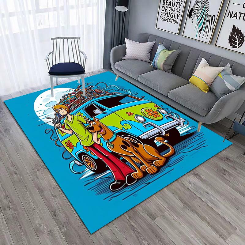 Halloween cartoon comedy adventure movie Scooby-Doo carpet is suitable for living room and bedroom doormats office balcony decorative carpet V3