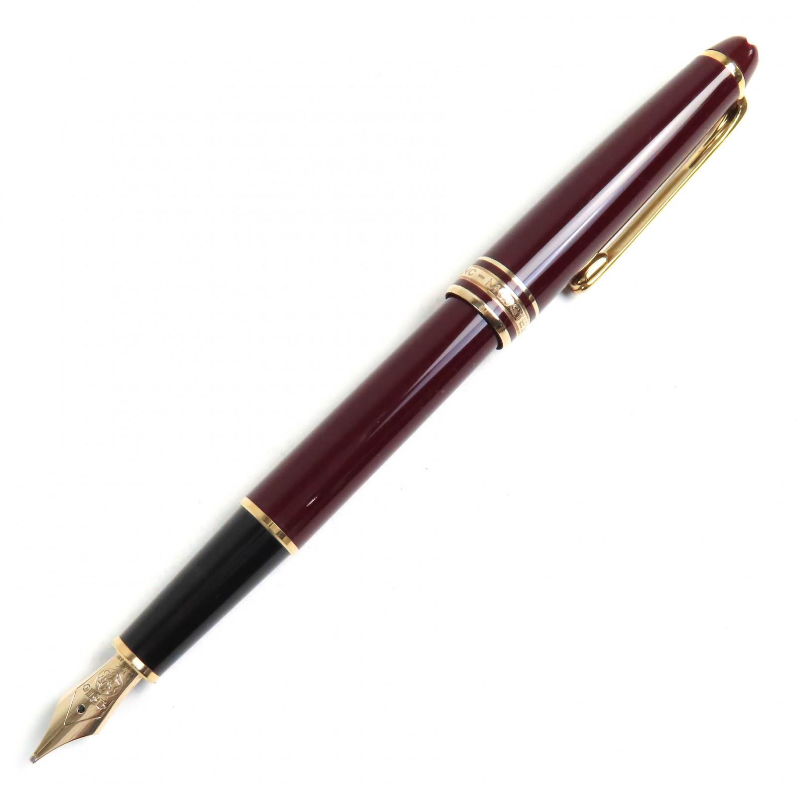 Very Good MONTBLANC fountain pen Meisterstck Classic white star Bordeaux gold  Used