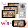 7in 720P WIFI Touch Screen Intercom 3 Monitors Doorbell