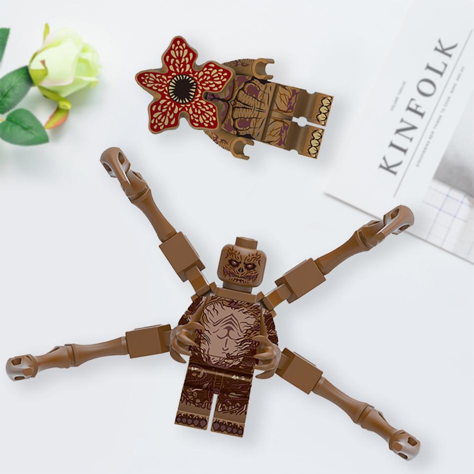 8Pcs/Set The Horror TV Dustin Mike Lucas Will Demogorgon Model Building Blocks Enlighten Action Figure Bricks Toys For Children