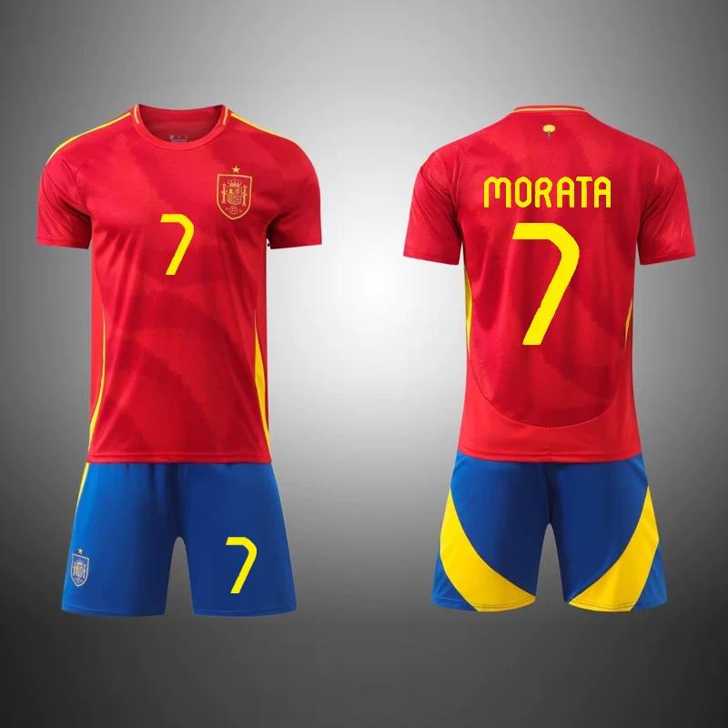 2024 Spain Football Jerseys Red #7 S
