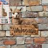 2D Flat Llama Welcome Sign - Artificial Llama Sign - Multi-Holiday Decoration for Housewarming, Christmas, Birthdays,Restaurant Shop Wall Decor,