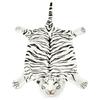 VidaXL Tapis en peluche en forme de tigre 144 cm Blanc