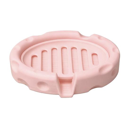 Soap Box, Cheese Shape with Removable Drain Layer, Quick Cleaning Anti-Slip Soap Holder, for Bathroom Countertop